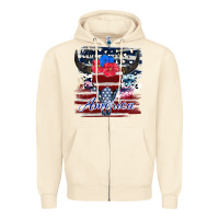 Sandshell bull skull america Zipper Hoodie - JahusDesignShop