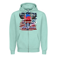 Seafoam bull skull america Zipper Hoodie - JahusDesignShop