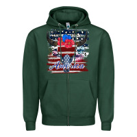 Sports Green bull skull america Zipper Hoodie - JahusDesignShop