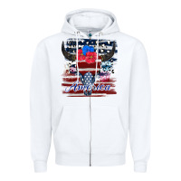 White bull skull america Zipper Hoodie - JahusDesignShop