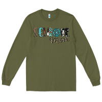 Army Green senior mom Long Sleeve Tee - CowhideDigitalArt