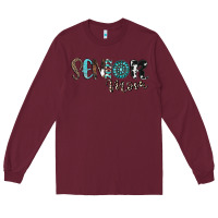 Burgundy senior mom Long Sleeve Tee - CowhideDigitalArt