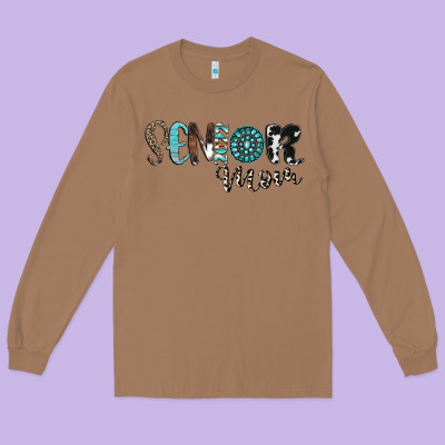 Senior Mom Long Sleeve Tee Designed By Cowhidedigitalart