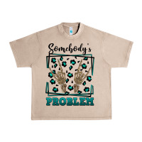 French Oak Somebody's Problem Hand Skeleton Urban Heavy Tee - FaDigitalArtStudio
