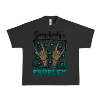 Pigment Black Somebody's Problem Hand Skeleton Urban Heavy Tee - FaDigitalArtStudio