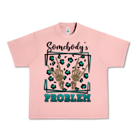 Salmon Somebody's Problem Hand Skeleton Urban Heavy Tee - FaDigitalArtStudio