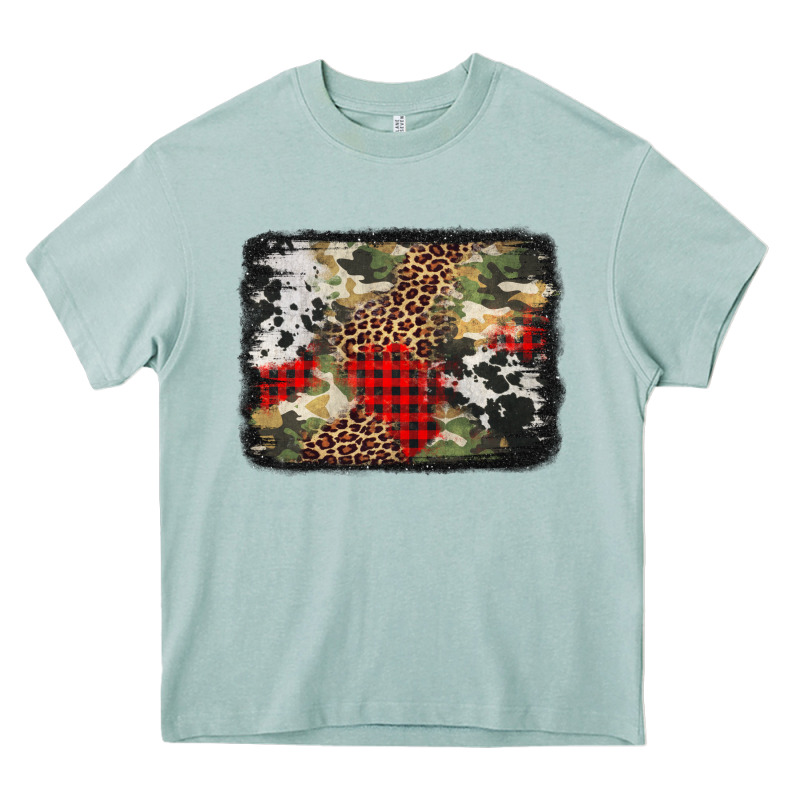 Army Cowhide Leopard Christmas Heavy Core Tee by Jasminsmagicworld | Teevron