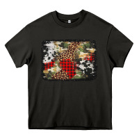 Asphalt army cowhide leopard Christmas Heavy Core Tee - Jasminsmagicworld