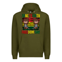 Army Green juneteenth freedom day Premium Hoodie - Artiststas