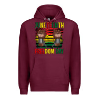 Burgundy juneteenth freedom day Premium Hoodie - Artiststas