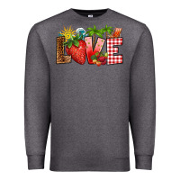Charcoal Heather love strawberry Premium Sweatshirt - RanaPortraitStore