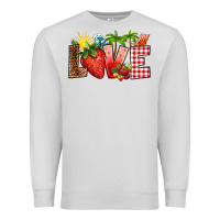 Dove Grey love strawberry Premium Sweatshirt - RanaPortraitStore