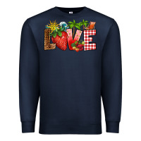Navy love strawberry Premium Sweatshirt - RanaPortraitStore