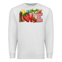 Oatmeal Heather love strawberry Premium Sweatshirt - RanaPortraitStore