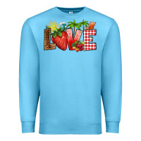 Ocean Blue love strawberry Premium Sweatshirt - RanaPortraitStore