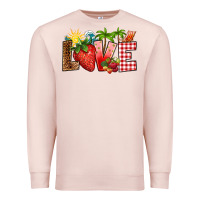 Pale Pink love strawberry Premium Sweatshirt - RanaPortraitStore