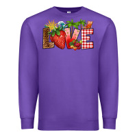Purple love strawberry Premium Sweatshirt - RanaPortraitStore