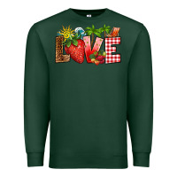 Sports Green love strawberry Premium Sweatshirt - RanaPortraitStore