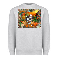 Heather Grey Fall baby cow Heavyweight Sweatshirt - RanaPortraitStore