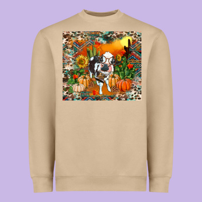 Fall Baby Cow Heavyweight Sweatshirt Designed By Ranaportraitstore
