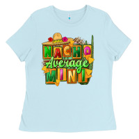 Baby Blue nacho average mini Ladies Tee - FaDigitalArtStudio