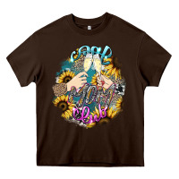 Chocolate Brown Cool mom club mother's day Heavy Core Tee - HowdyJamesFarm