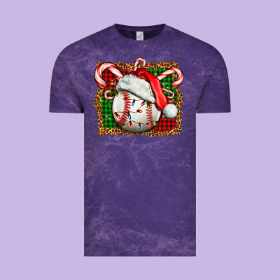 Baseball Christmas Vintage Tee Designed By Fadigitalartstudio