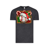 Vintage Black baseball christmas Vintage Tee - FaDigitalArtStudio