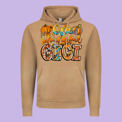 One Thankful Gigi Vintage Hoodie Designed By Cowhidedigitalart