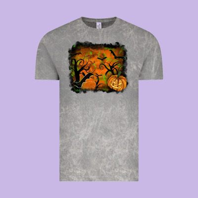 Halloween Backround Vintage Tee Designed By Ranaportraitstore