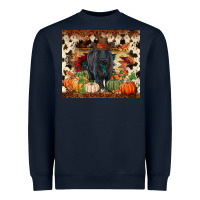 Navy Fall black angus Heavyweight Sweatshirt - RanaPortraitStore