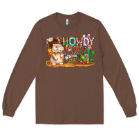 Chestnut Easter Howdy Peeps Bunny Long Sleeve Tee - CowhideDigitalArt