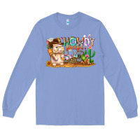 Colony Blue Easter Howdy Peeps Bunny Long Sleeve Tee - CowhideDigitalArt