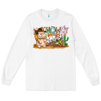White Easter Howdy Peeps Bunny Long Sleeve Tee - CowhideDigitalArt