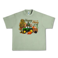 Oil Green Happy Fall Y'all Urban Heavy Tee - BundleAndBundleShop