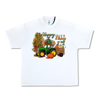 White Happy Fall Y'all Urban Heavy Tee - BundleAndBundleShop