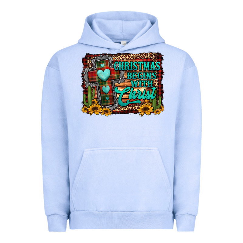 Christmas Begins With Christ Cross Urban Hoodie by Jasminsmagicworld | Teevron