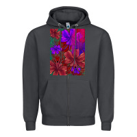 Smoke floral pattern Zipper Hoodie - JahusDesignShop
