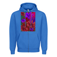 True Royal floral pattern Zipper Hoodie - JahusDesignShop