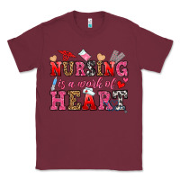 Burgundy nursing is a work of heart Classic Tee - OliviaCreatesArt