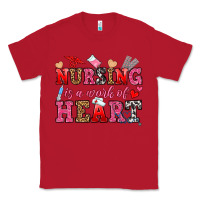 Red nursing is a work of heart Classic Tee - OliviaCreatesArt