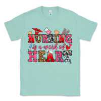 Seafoam nursing is a work of heart Classic Tee - OliviaCreatesArt