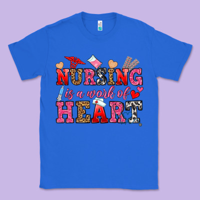 Nursing Is A Work Of Heart Classic Tee Designed By Oliviacreatesart