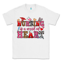 White nursing is a work of heart Classic Tee - OliviaCreatesArt