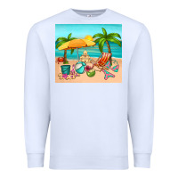 White summer Premium Sweatshirt - RanaPortraitStore