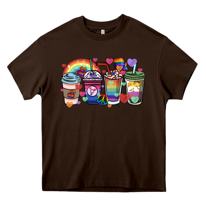 Lgbtq Coffee Cups Heavy Core Tee by HowdyJamesFarm | Teevron