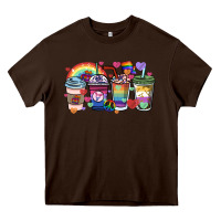 Chocolate Brown lgbtq coffee cups Heavy Core Tee - HowdyJamesFarm