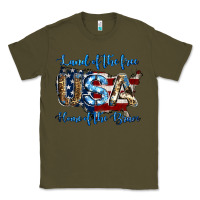 Army Green land of the free home of the brave american flag background Classic Tee - Jasminsmagicworld