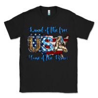 Black land of the free home of the brave american flag background Classic Tee - Jasminsmagicworld