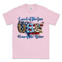 Bubblegum Pink land of the free home of the brave american flag background Classic Tee - Jasminsmagicworld